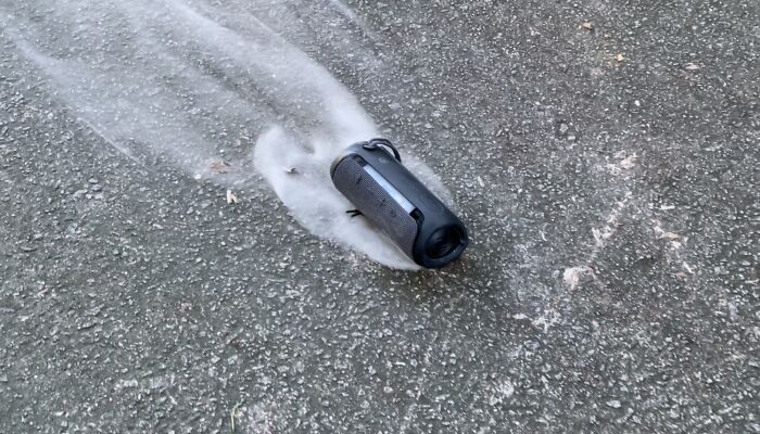 Accidentally Ran Over My Bluetooth Speaker And Let Out The Magic Smoke