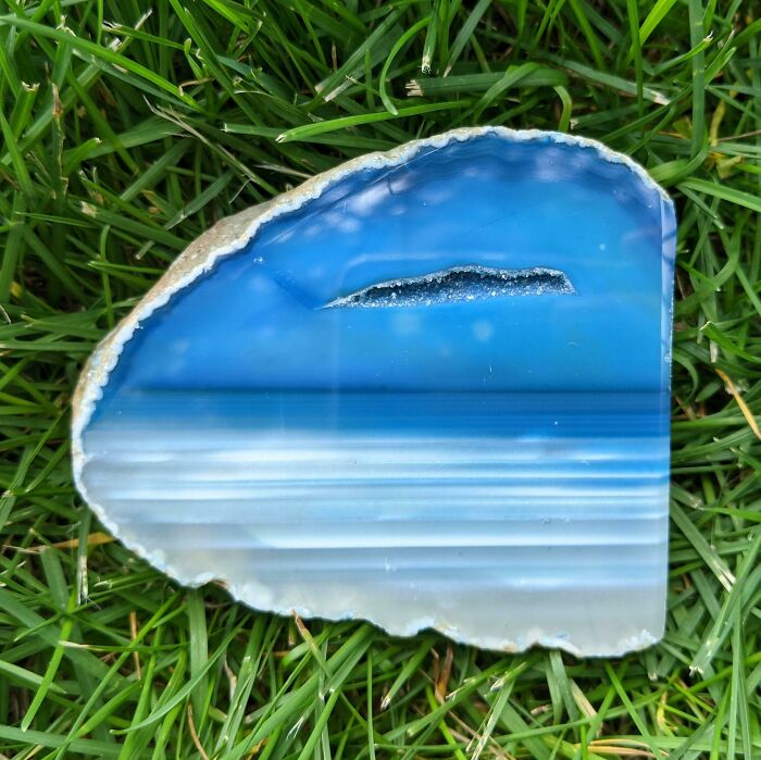 This Geode Looks Like A Ocean Waves On The Beach