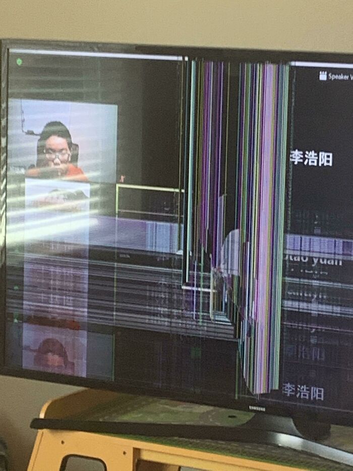 Mi hermano lanzó un balón de fútbol y una silla a nuestro televisor