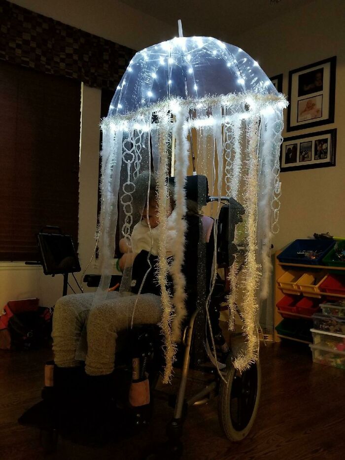 My Aunt Decorated My Cousin And Her Wheelchair For Halloween