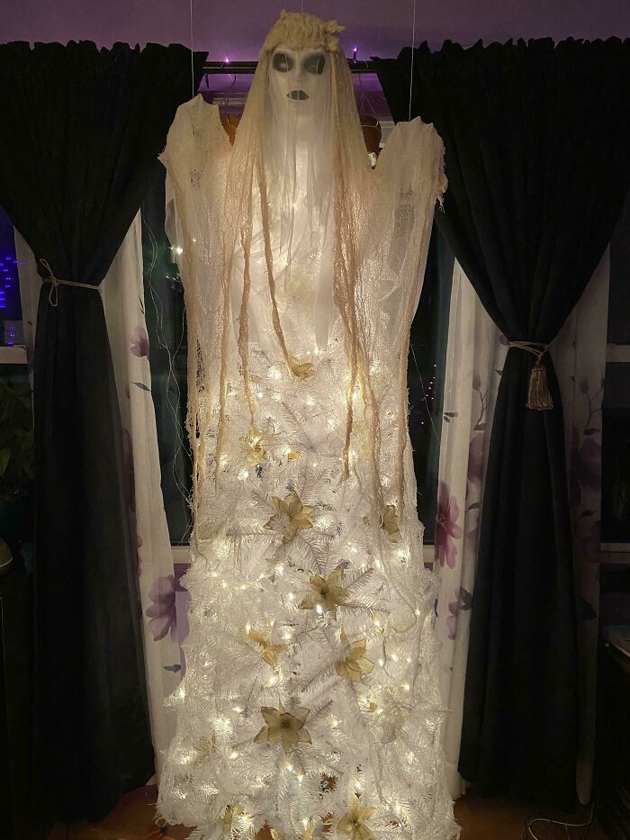 This Is My First Year Making A Halloween Tree, And I’m Pretty Pleased With The Results So Far. Now I Just Need To Find Some Cool Spooky Ornaments. Any Suggestions?