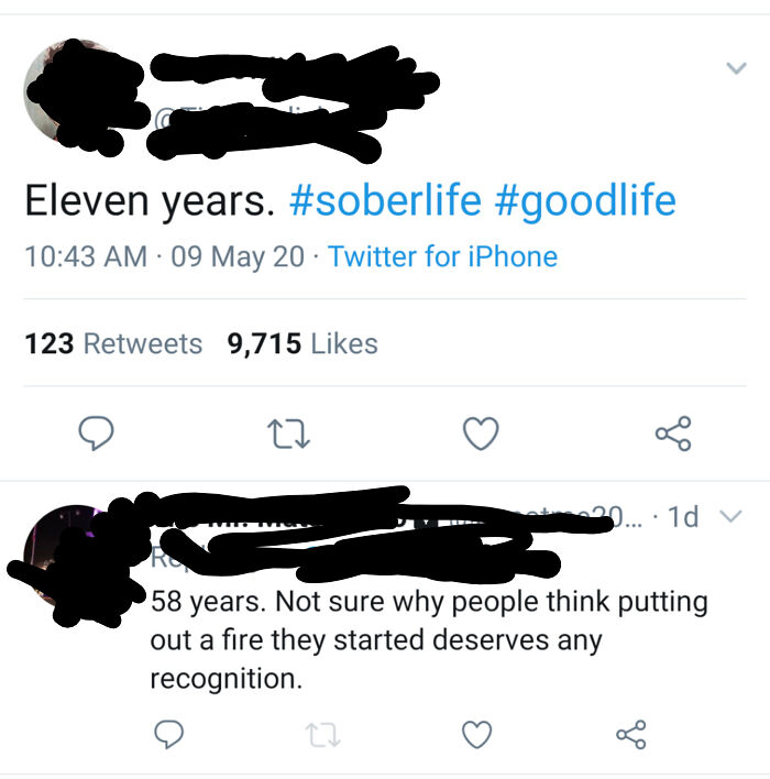 A Former Teacher Of Mine Publicly Ridiculing And Passing Judgement On Someone For Being Proud Of Their Sobriety