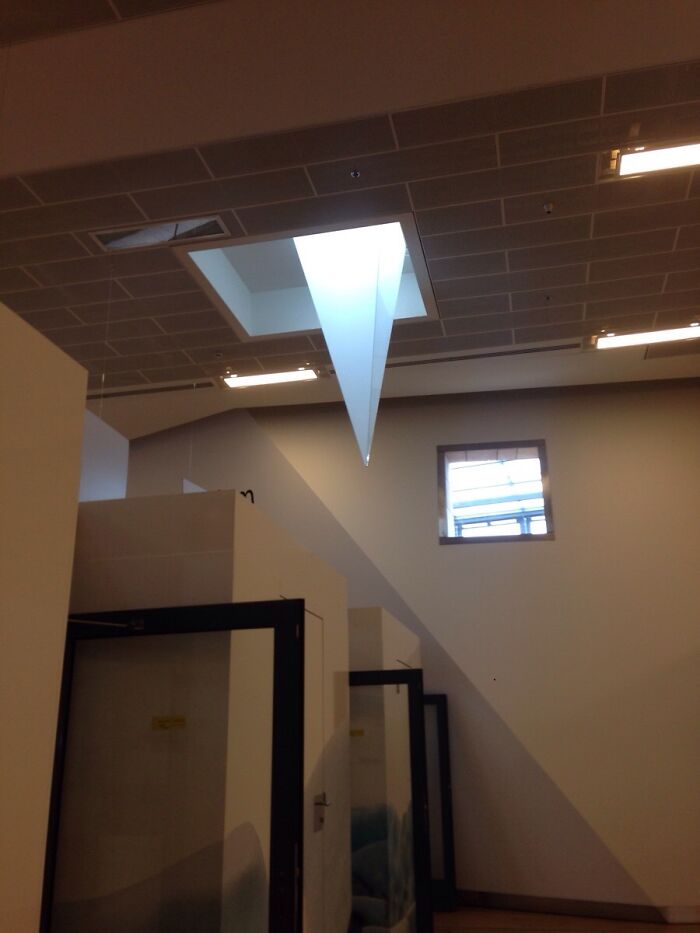 At Reykjavik Airport, The Skylights Look Like Icicles