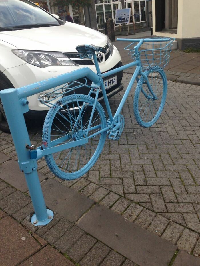 This Gate Made From An Old Bike In Reykjavik