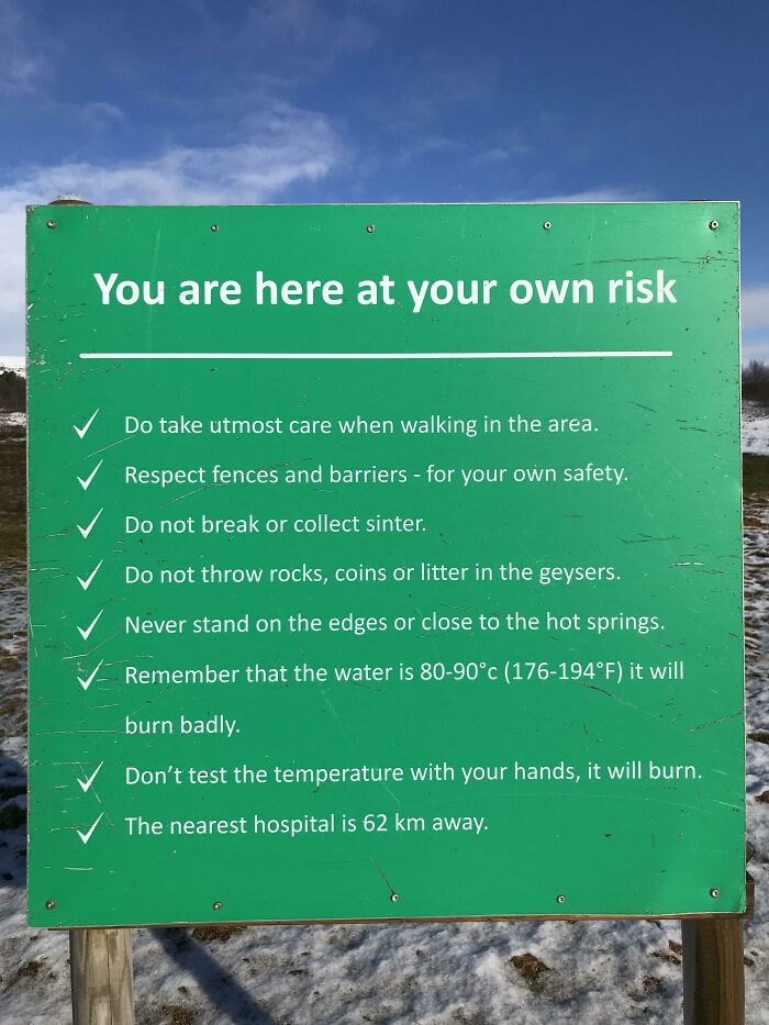 Information Sign Nr 1, Geysir Iceland