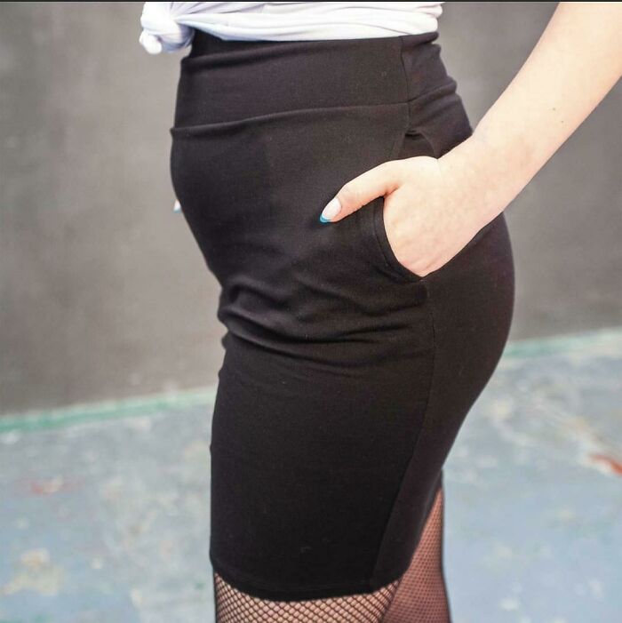 As A Person With A Lower Belly Area That Sticks Out All The Time, It's Really Refreshing To See My Body Shape On An Ad For Tights/Skirts!