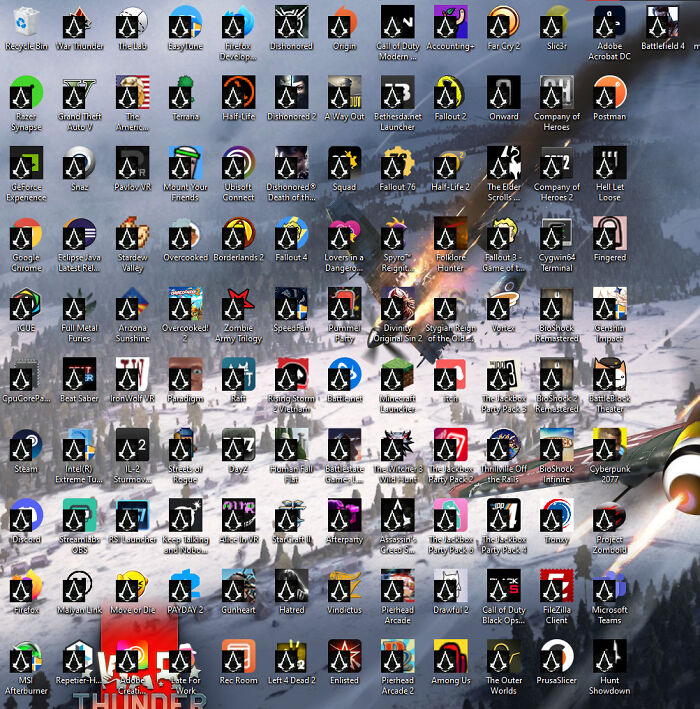 All Of My Shortcuts Have Been Tainted With Assassin's Creed Syndicate Icons