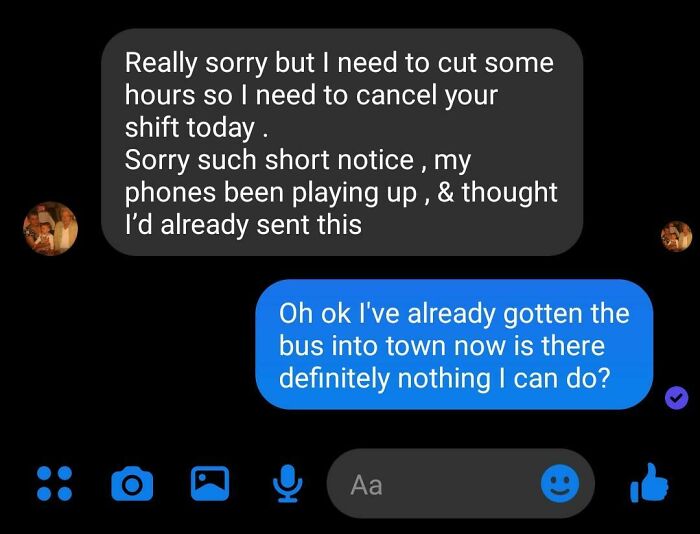 This Was Sent To Me 20 Minutes Before My Shift Started