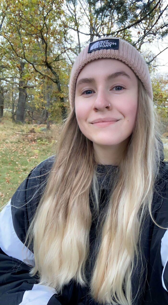 Have PTSD And I Struggle With Being Outside. This Is My "I've Been Walking In The Woods 2 Days In A Row" Smile. Small Steps Forward