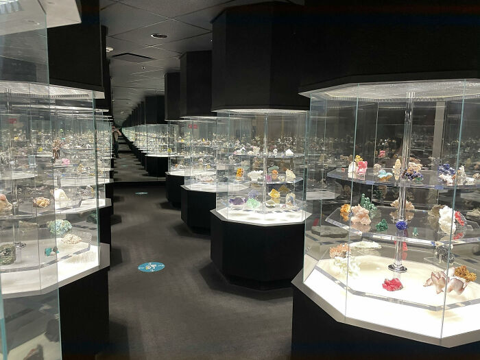 Carnegie Museum Mineral Exhibit, Mirrors Make It Look Like It Goes On Forever