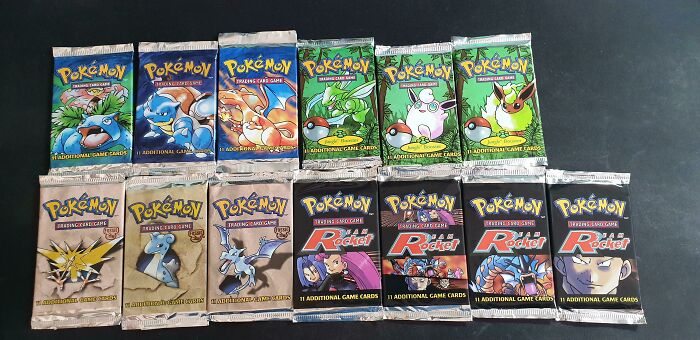 Just Found Unopened Pokemon Packs In The Attic From The Early 2000s. I Guess I Never Got Round To Opening These
