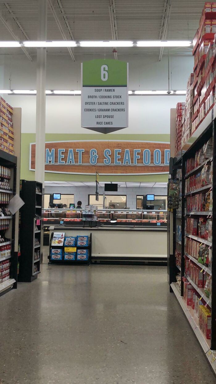 “Excuse Me, I Can’t Find My Husband.” “Try Aisle 6”