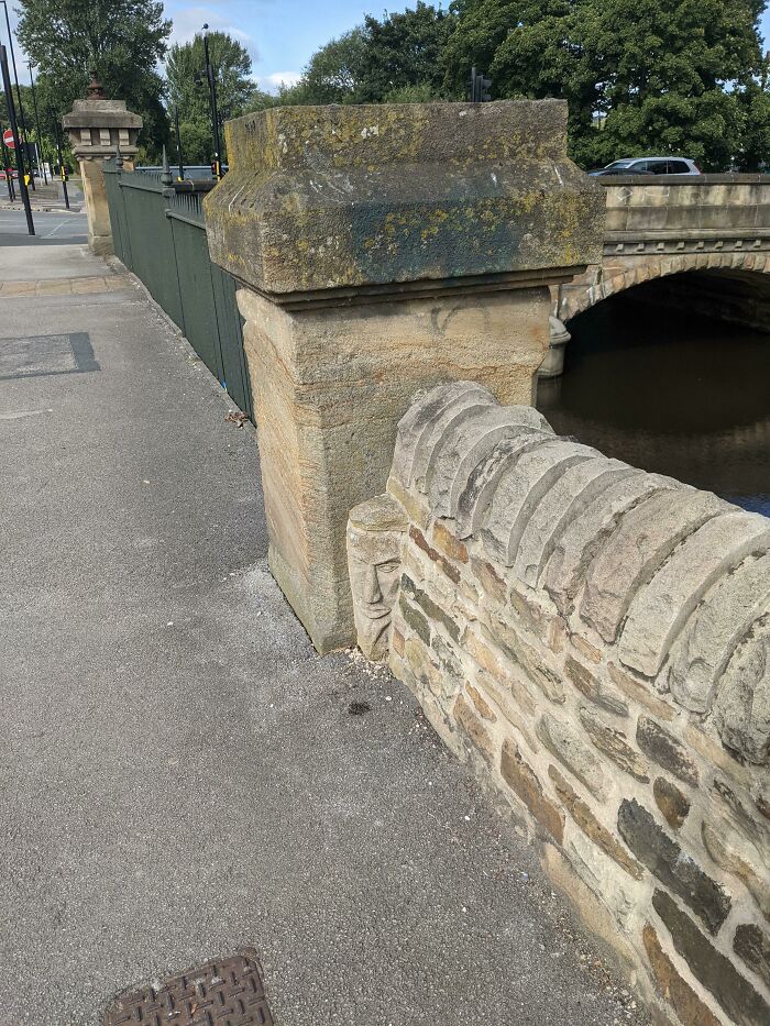 Little Stone Face Tucked Away In A Corner In Sheffield