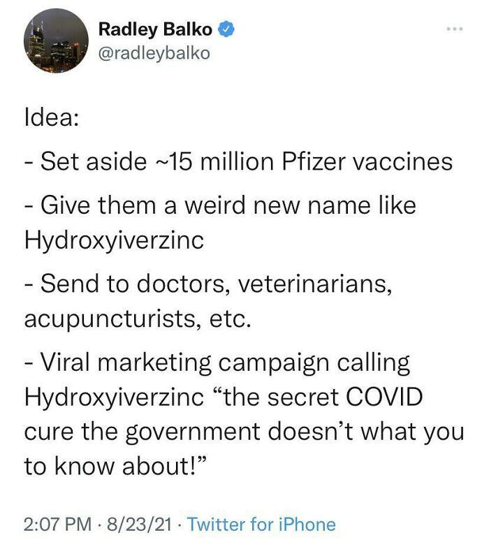 Tell People That It’s A Dewormer For Whales