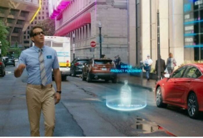 In Free Guy (2021), You Can See A Bottle Of Gin Labelled "Subtle Product Placement". This Is Actually A Bottle Of Aviation Gin...a Brand Which Is Partially Owned By Ryan Reynolds