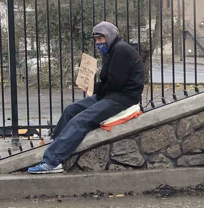 To Prevent Beggers From Sitting On The Wall
