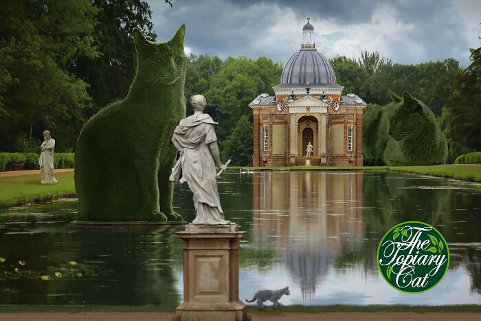 This 75-Year-Old Artist Creates Edits Of Bushes In Honor Of His Deceased Cat