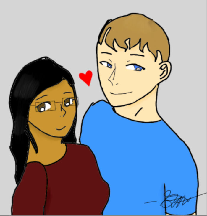 I Used A Base To Draw My Friend With Their Crush Lol