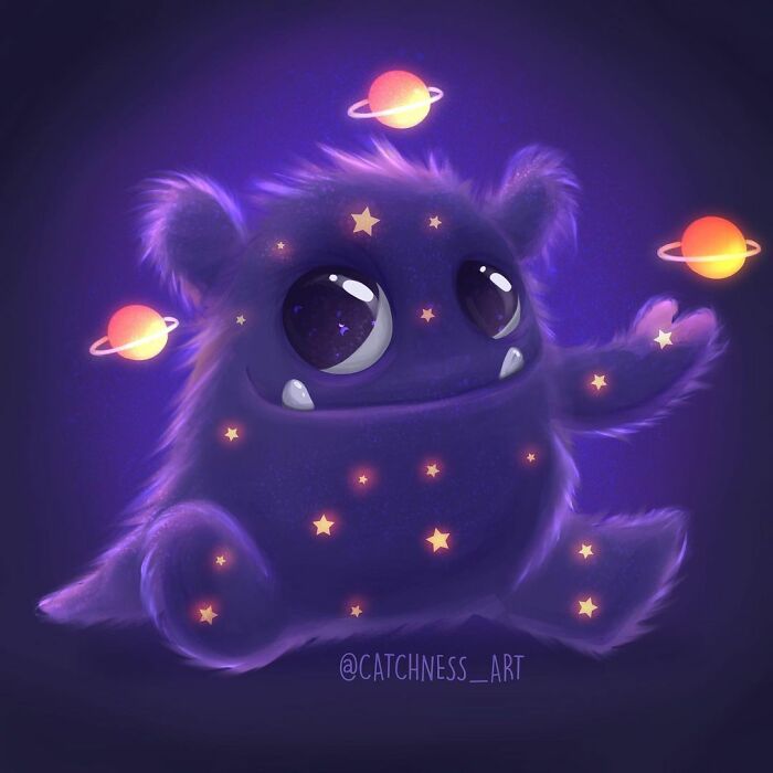 I Create Cute Glowing Monsters From Outer Space (28 Pics)