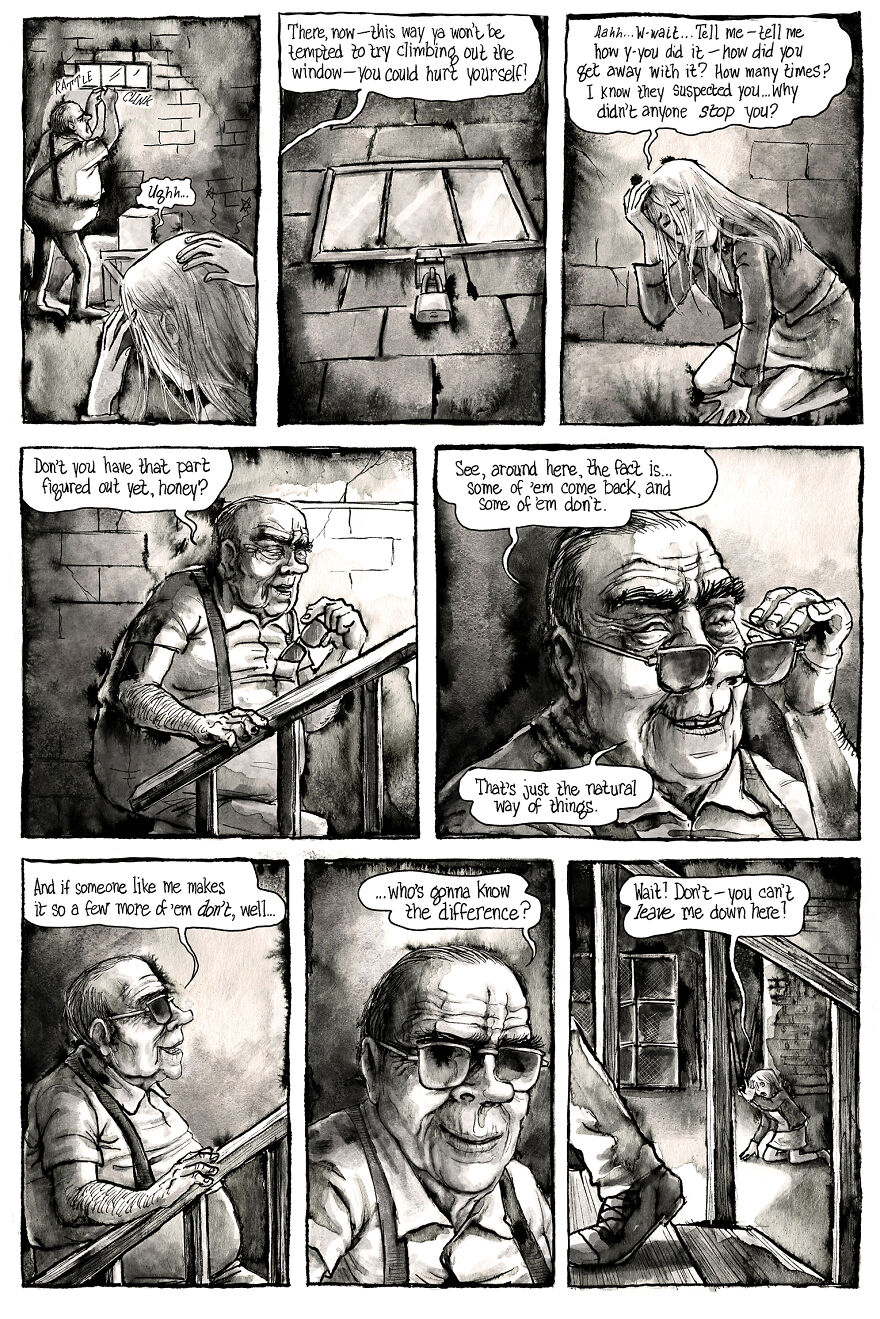 I&rsquo;m Creating A Dark Comic Series That&rsquo;s Full Of Creepy Small-Town Secrets (Part 3 Of My Horror Webcomic)