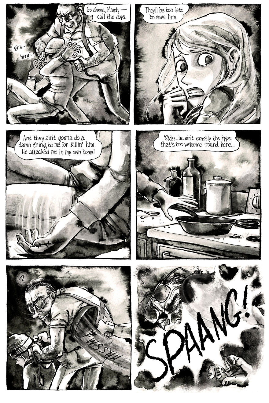 I&rsquo;m Creating A Dark Comic Series That&rsquo;s Full Of Creepy Small-Town Secrets (Part 3 Of My Horror Webcomic)