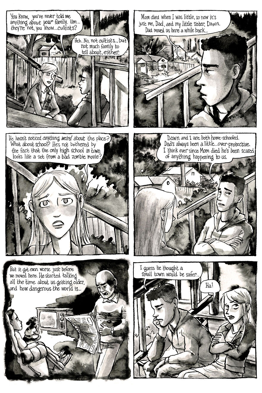 I&rsquo;m Creating A Dark Comic Series That&rsquo;s Full Of Creepy Small-Town Secrets (Part 3 Of My Horror Webcomic)