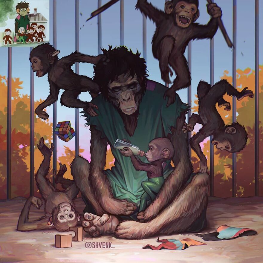 A Russian Artist Makes Her Favorite Soviet Cartoon Heroes More Realistic (28 Pics)