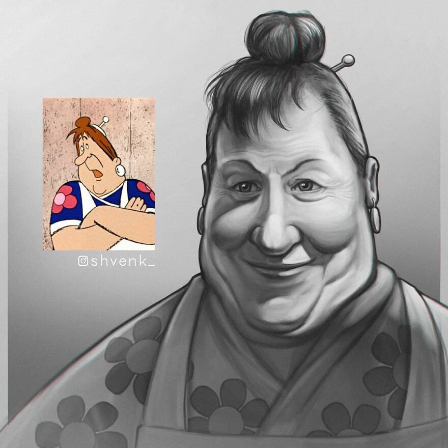 A Russian Artist Makes Her Favorite Soviet Cartoon Heroes More Realistic (28 Pics)