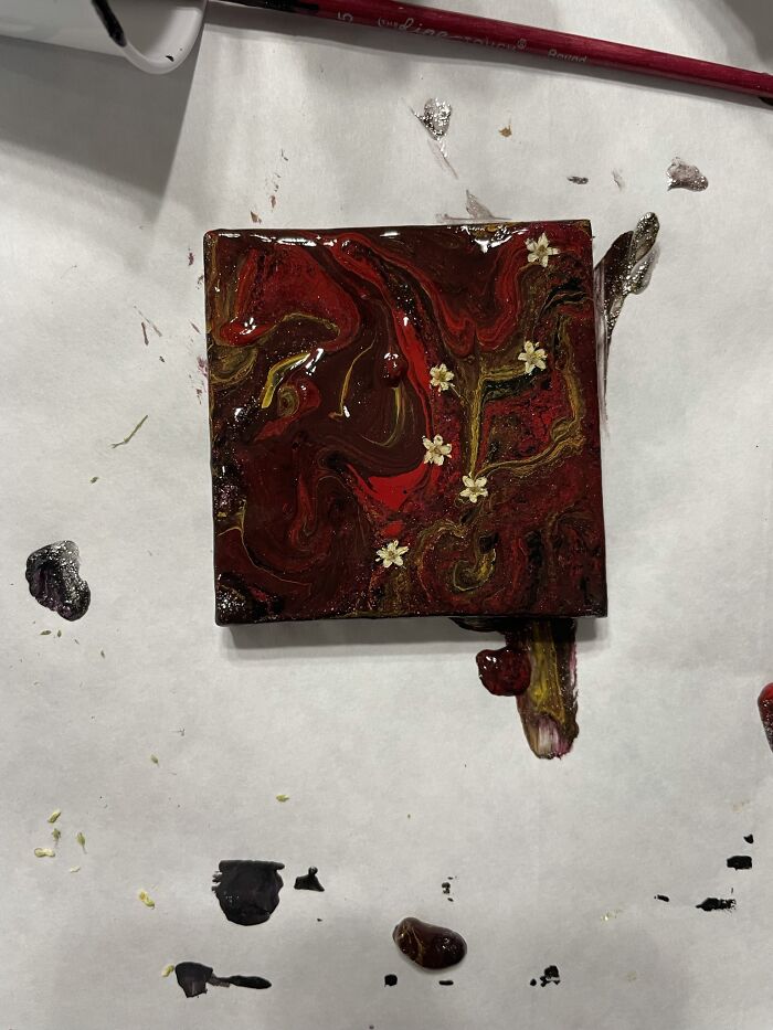 I Hope You Like It!! It’s An Acrylic Pour Attempt