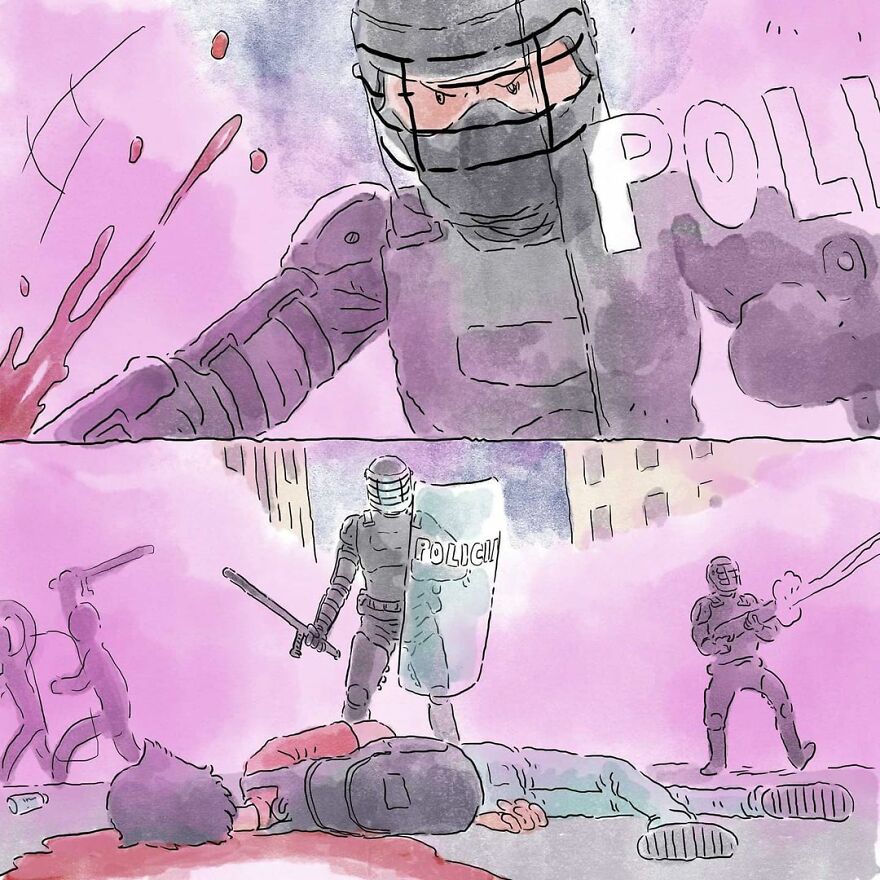 Este artista cuenta en 5 cómics historias desgarradoras sobre los problemas de la sociedad sin usar ni una palabra