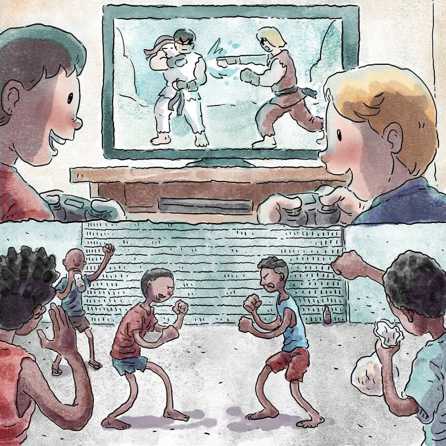 Este artista cuenta en 5 cómics historias desgarradoras sobre los problemas de la sociedad sin usar ni una palabra