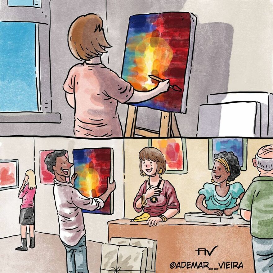 Este artista cuenta en 5 cómics historias desgarradoras sobre los problemas de la sociedad sin usar ni una palabra