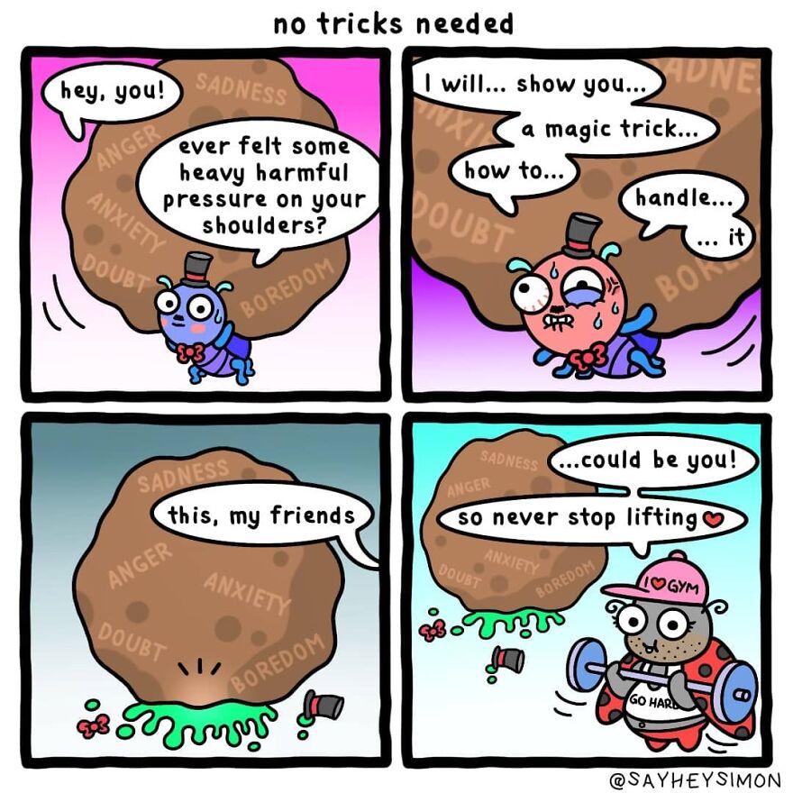 Artist Makes Funny And Healthy Comics To Cheer You Up