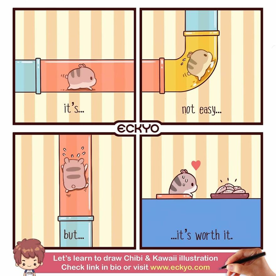 Artist Makes Uplifting Comics That Remind Us To Keep Going (New Pics)