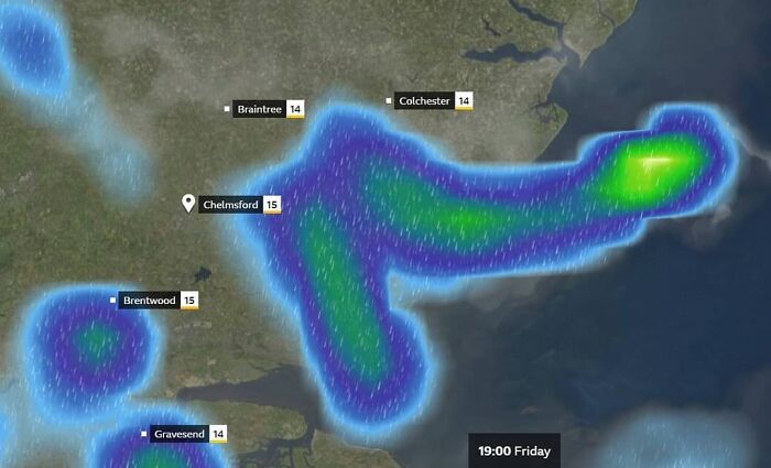 It's Raining Very Hard In The UK Right Now