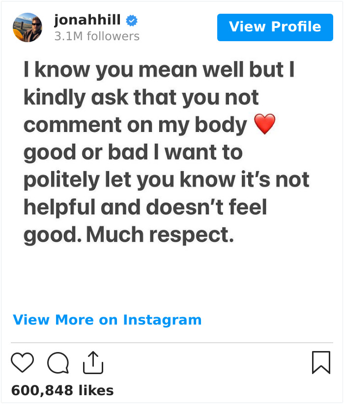 Jonah Hill Is Tired Of People Making Remarks On His Body And Asks Fans To Stop Commenting On It