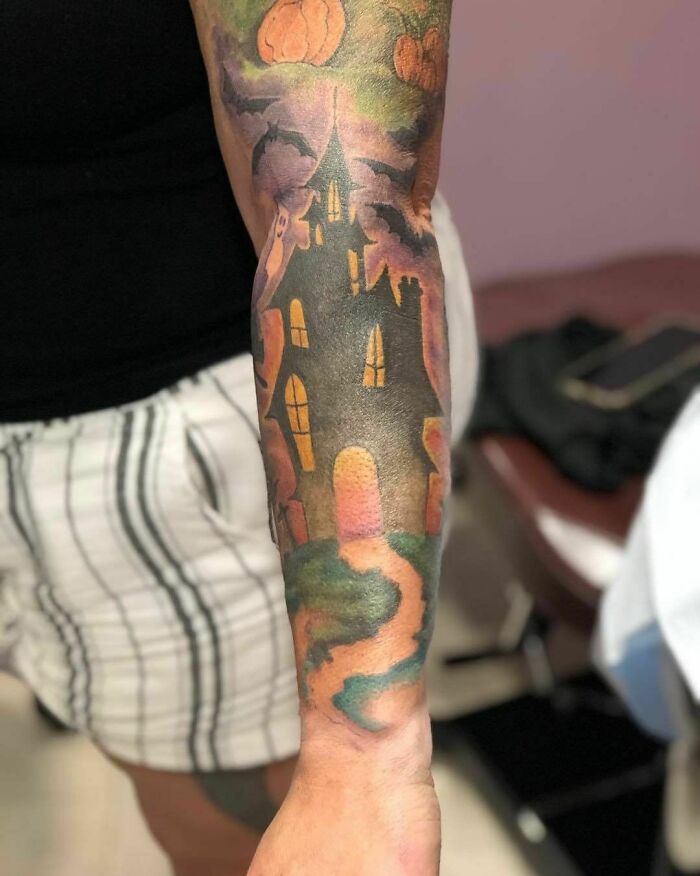 Spooky Halloween Tattoo