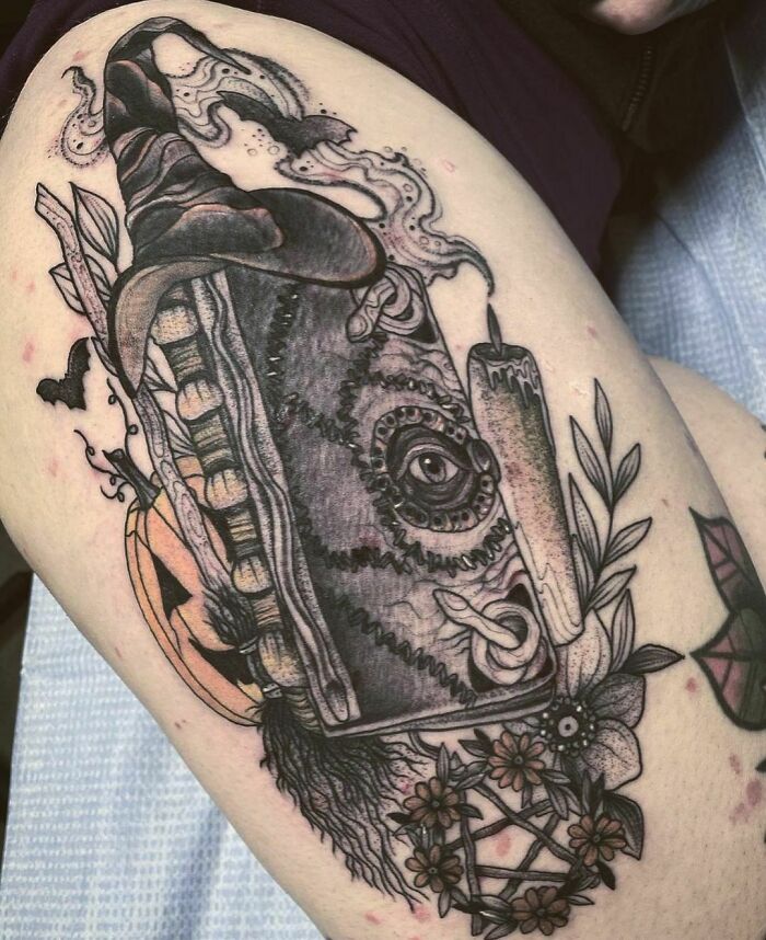 Spooky Halloween Tattoo