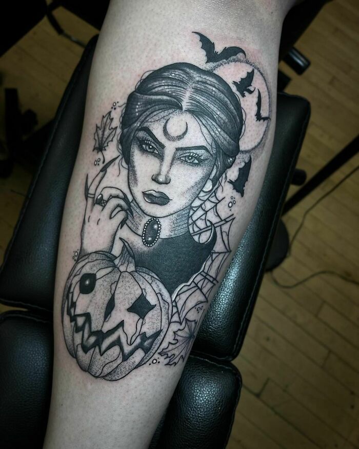 Spooky Halloween Tattoo
