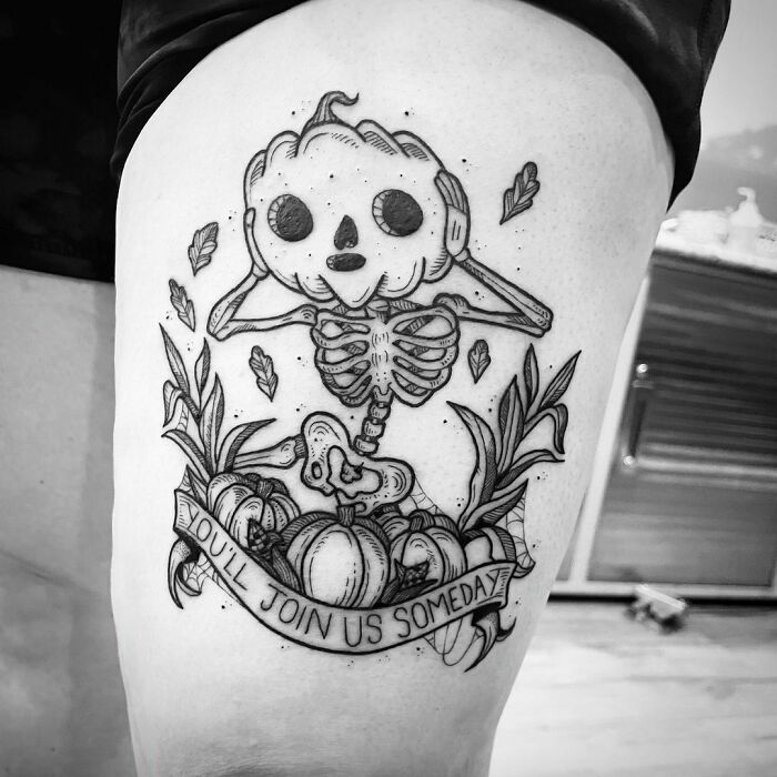 Spooky Halloween Tattoo