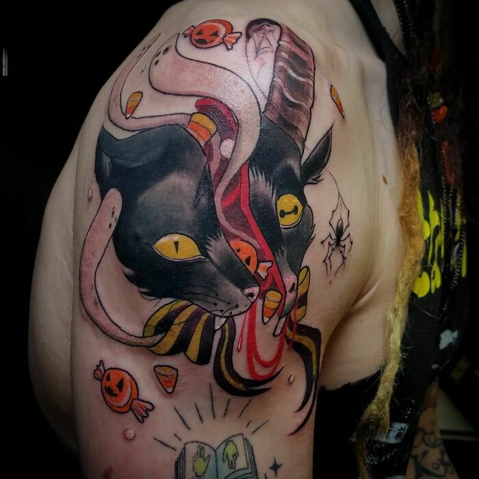 Spooky Halloween Tattoo