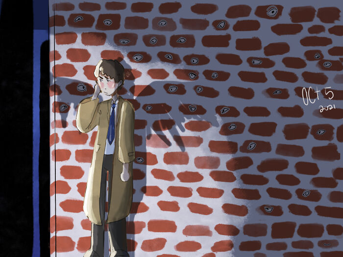 Prompt Was Eyes, And As A Supernatural Nerd I Couldn't Resist Drawing Cas As Well