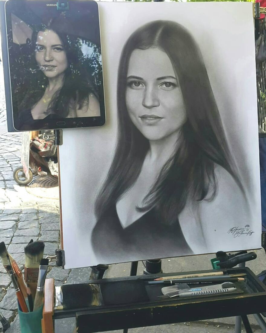 Russian Street Artist Draws Amazing Lifelike Portraits In Less Than An Hour(112 New Pics)