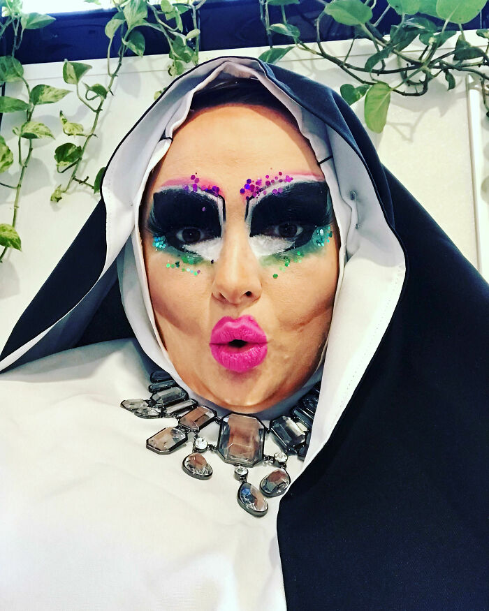 A Drag Queen Nun On Roller Skates