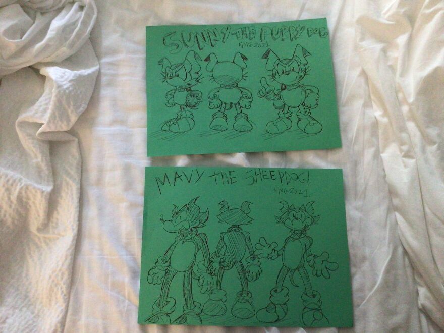 I Drew My Dogs If They Were In Sonic The Hedgehog.