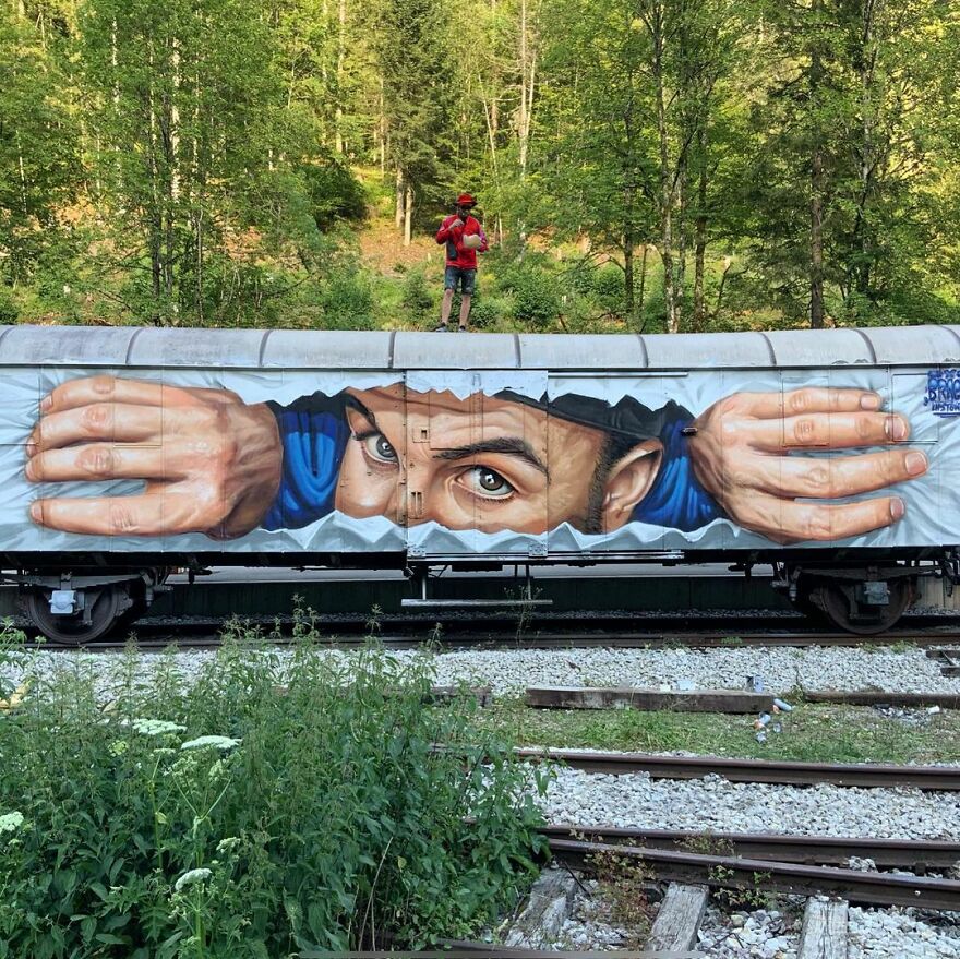 French Street Artist Occupies The Empty Spaces Of His City With His Amazing And Gigantic 3D Art (27 Pics)