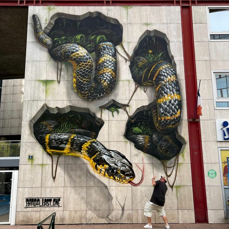 French Street Artist Occupies The Empty Spaces Of His City With His Amazing And Gigantic 3D Art (27 Pics)