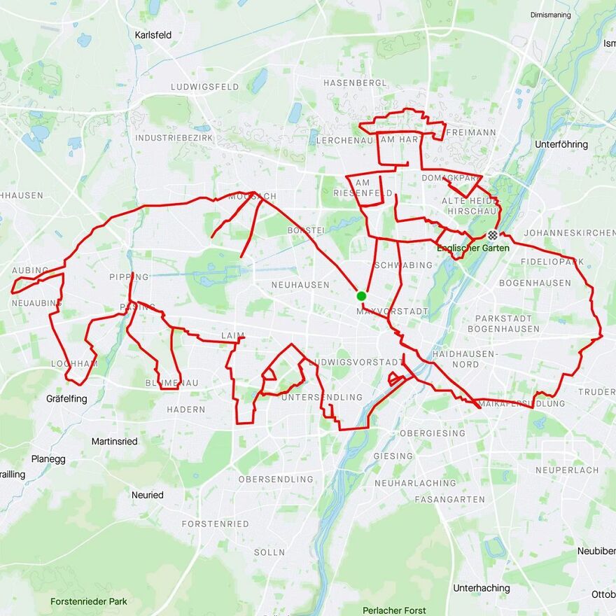 Graphic Designer Makes Ridiculously Awesome Strava Art