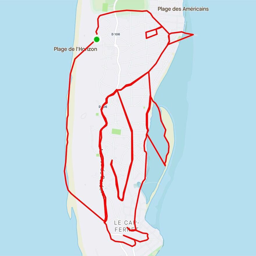Graphic Designer Makes Ridiculously Awesome Strava Art
