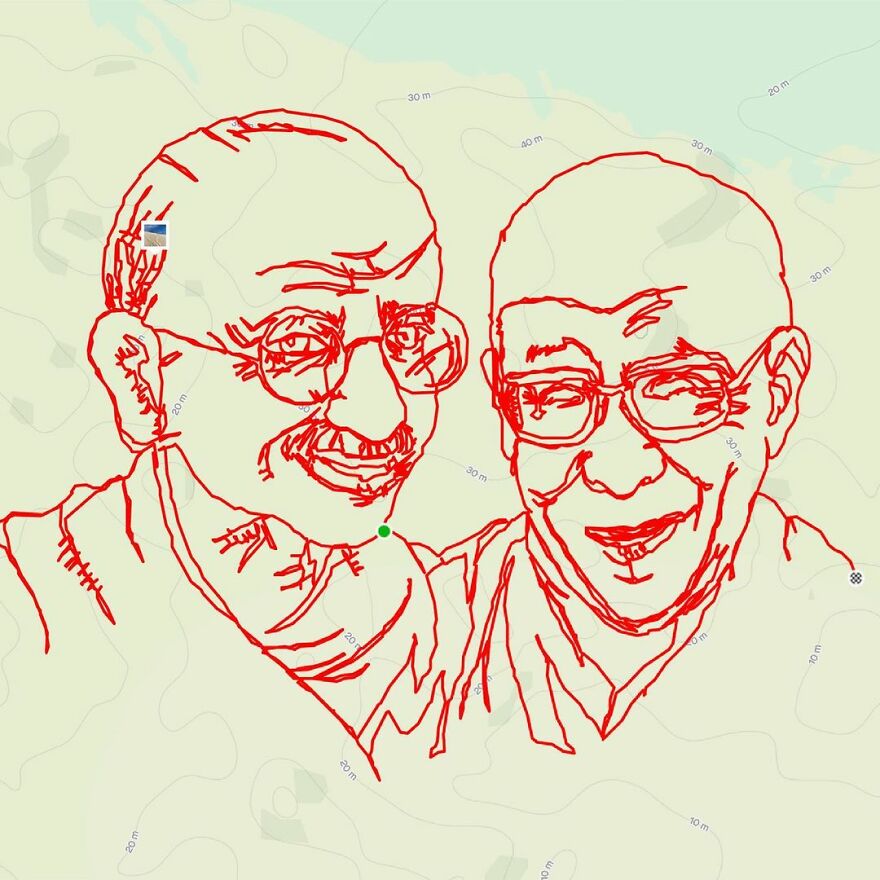 Graphic Designer Makes Ridiculously Awesome Strava Art